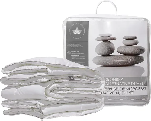 Canadian Down & Feather Co. - Edredón alternativo de plumón de microfibra de gel para todas las estaciones, tamaño individual, lavable a máquina,