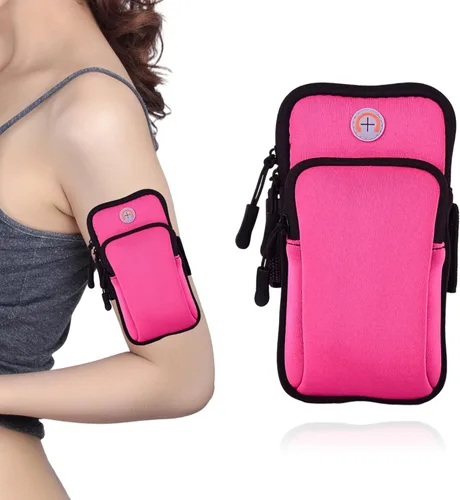 Miniatura 9 de Brazalete para correr, correa deportiva ajustable para correr, brazalete de entrenamiento para iPhone, bolsa de celular para ejercicio para hombres