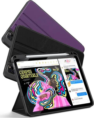 TORRAS Funda para iPad Air de 11 pulgadas M2 2024, iPad Air de 6ª/5ª/4ª generación con soporte para lápices, apagado y encendido automático, funda