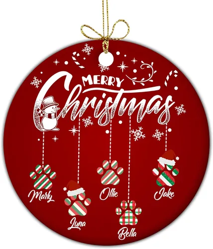 Miniatura 10 de Adorno personalizado para foto de perro, adorno de Navidad personalizado para mascotas 2023, regalos de Navidad personalizados para cachorros