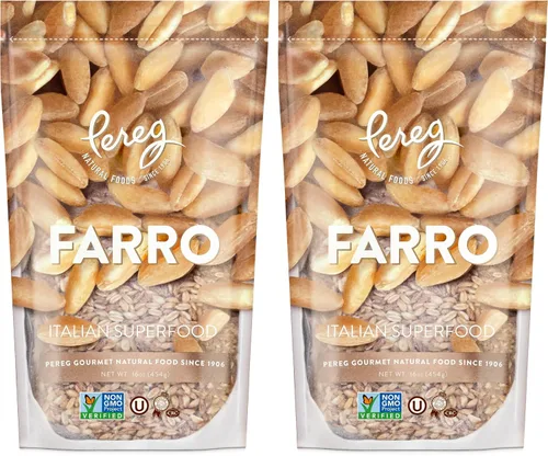 Miniatura 4 de Pereg Farro 16oz Grano nutritivo, rico en proteínas y fibras, alternativa de arroz fácil de cocinar, embalaje resellable