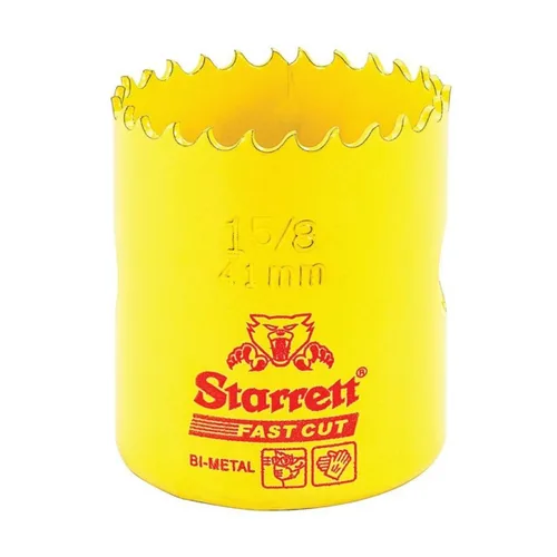 Miniatura 39 de Starrett FCH0100-G - Sierra de agujero recto de corte rápido bimetálica con dientes HSS resistentes a la abrasión, ideal para cortar metal, acero