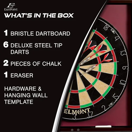 Miniatura 2 de EastPoint Sports Official Size Dart Board Cabinet Set- Easy-Assembly & Complete with 6 Deluxe Steel Tip Darts and Accessories -Premium Darts Set