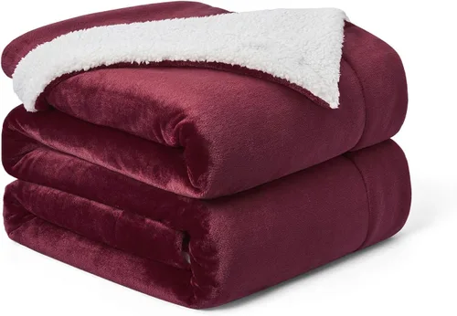 Walensee Sherpa - Manta de forro polar de felpa, muy suave, reversible, manta de franela de microfibra para sofá, cama, sofá ultra lujoso, cálido y