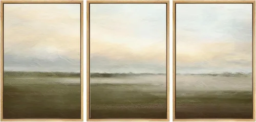 Miniatura 75 de SIGNWIN Lienzo enmarcado para pared, juego de arte de puesta de sol, horizonte, cielo, paisaje, fotografía, arte moderno, paisaje, relajante