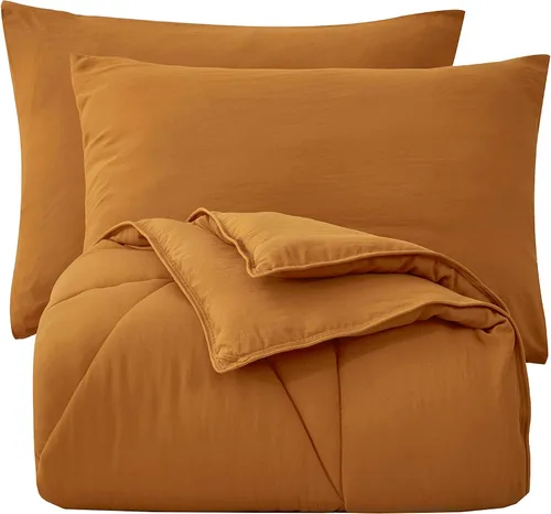 Miniatura 9 de Chezmoi Collection Rory - Juego de edredón de microfibra acolchada triangular de 2 piezas, ropa de cama geométrica ligera lavada suave, individual