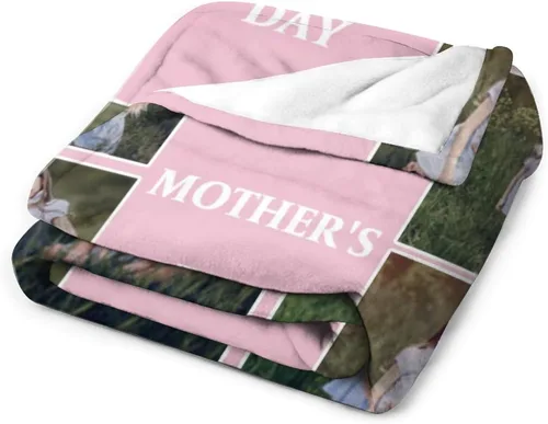 Miniatura 4 de Manta personalizada con texto fotográfico, manta con imagen para bebé, madre, padre, adultos, amigos, amantes, perros, mascotas, manta de franela
