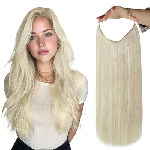 Miniatura 12 de Fshine - Extensiones de cabello humano con clip, de 16 pulgadas, con clip, color marrón chocolate, mezcla de rubio caramelo, extensiones de cabello