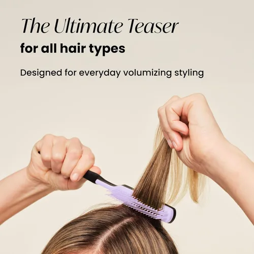 Miniatura 3 de Tangle Teezer El peine voluminizador definitivo, peine con dientes de dos niveles para volumen y textura, y todo tipo de cabello, lila y negro