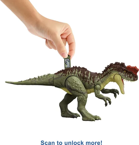 Miniatura 4 de Mattel Jurassic World Dominion - Figura de dinosaurio de acción masiva, juguete de dinosaurio Yangchuanosaurus con movimiento de ataque, además