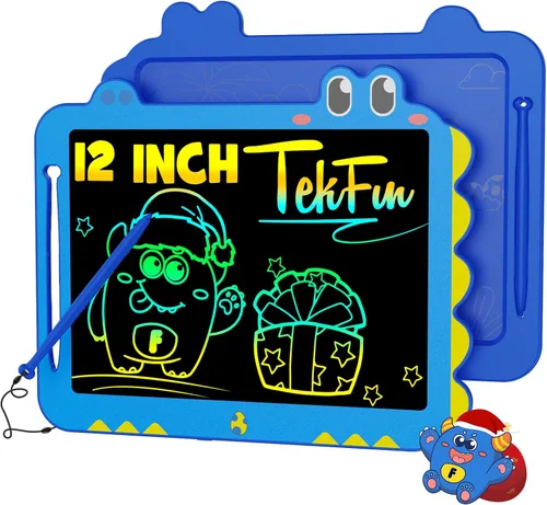 Miniatura 19 de TEKFUN Tableta de escritura LCD para niños, tablero de garabatos, juguetes de dinosaurio, juguetes esenciales de viaje para niños y niñas de 3, 4