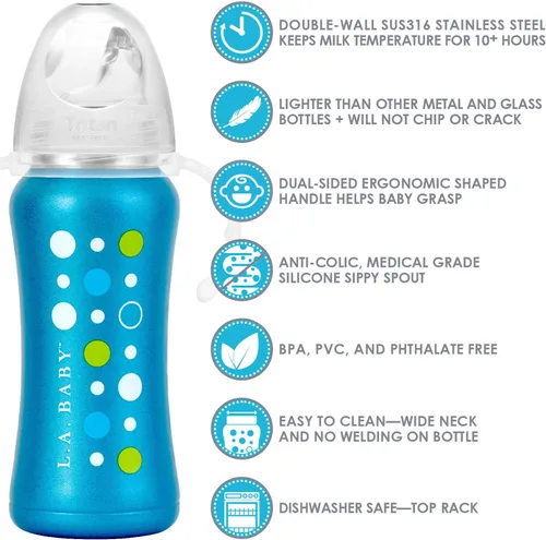Miniatura 3 de Ultimate - Vaso para beber de acero inoxidable Vaso aislado de 9 onzas para niños pequeños que aísla más de 10 horas Sin fugas, silicona
