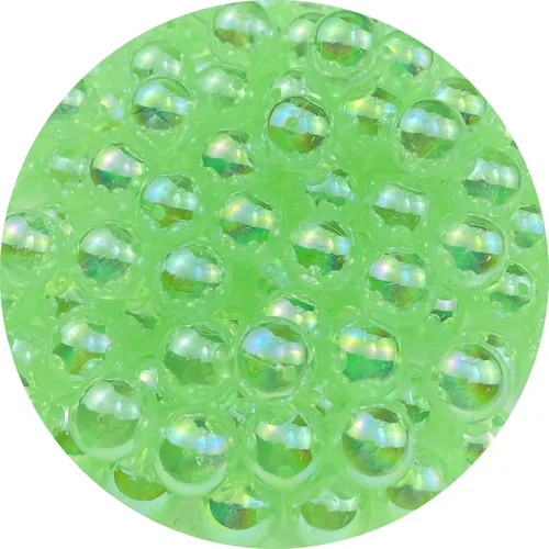 Miniatura 8 de 400 cuentas redondas acrílicas de 0.315 pulgadas de color AB, cuentas espaciadoras redondas con agujeros para aretes, pulseras, collares, llaveros