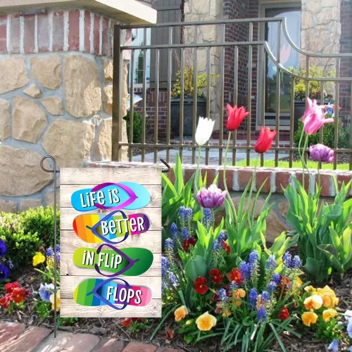 Miniatura 5 de Bandera de jardín de verano de 12 x 18 pulgadas, letrero de doble cara para playa y piscina, decoración de fiesta, decoración de temporada rústica
