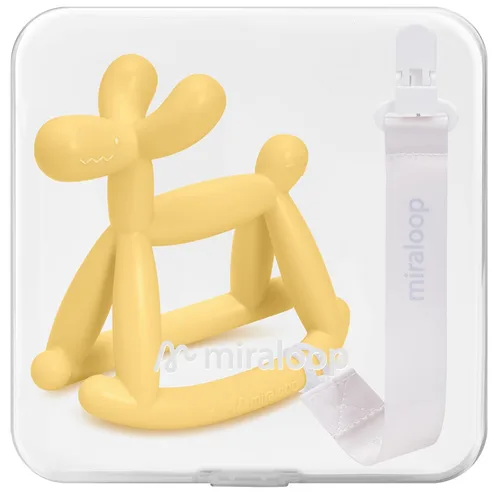 Miniatura 10 de Mordedor de Bebé Miraloop de Cristal en Gelatina – Juguete de Alivio de Dentición Jellydog para Bebés de 3-6 Meses, Mordedor de Mano de Silicona