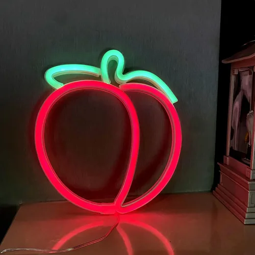 Miniatura 22 de Letrero de luz LED de neón de durazno, lámpara hecha a mano para pared, habitación, fiesta, hogar, bar, arte, Navidad, dormitorio, mesa, boda, Coral