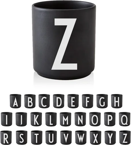 Miniatura 13 de Design Letters Taza de café con inicial A-Z Taza de café de Navidad con monograma para hombres, mujeres, tazas de porcelana de 11 onzas, taza