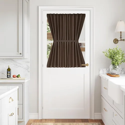 Miniatura 55 de Vatge - Cortinas autoadhesivas para puerta francesa, tratamiento de ventana con filtro de luz sin varillas ni perforaciones para puertas de cristal