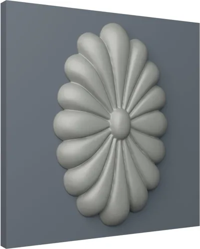 Miniatura 5 de Ekena Millwork ROS04MA Madrid Roseta ovalada, 4 3/8"W x 6 3/4"H x 3/4"P, imprimado