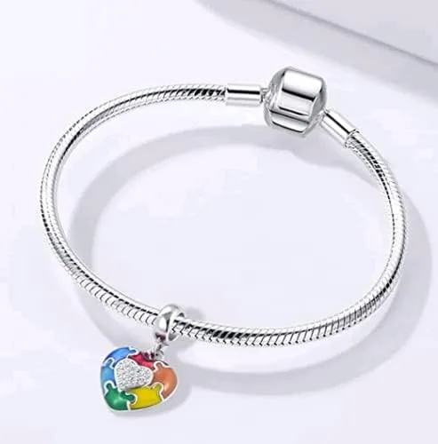 Miniatura 5 de DWJSu Dije de Pandora para concientización sobre el autismo DW-NEW066 Esmalte Base