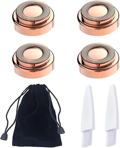Miniatura 12 de 2 cabezales de repuesto LinMei compatibles con GEN 1 Finishing Touch Flawless Removedor de pelo sin dolor para mujer con cepillos de limpieza Oro