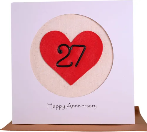 Miniatura 13 de Camellia Bees Tarjeta de aniversario de boda del primer año para ella él, tarjeta de aniversario hecha a mano para esposa, marido, pareja (1st)