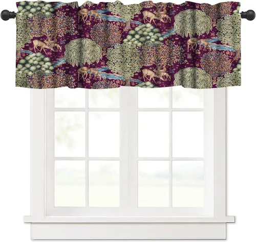 Miniatura 30 de William Morris - Cenefa de cocina, diseño retro de ladrones de fresas, estampado floral, para cocina, sala de estar, baño, cafetería, decoración