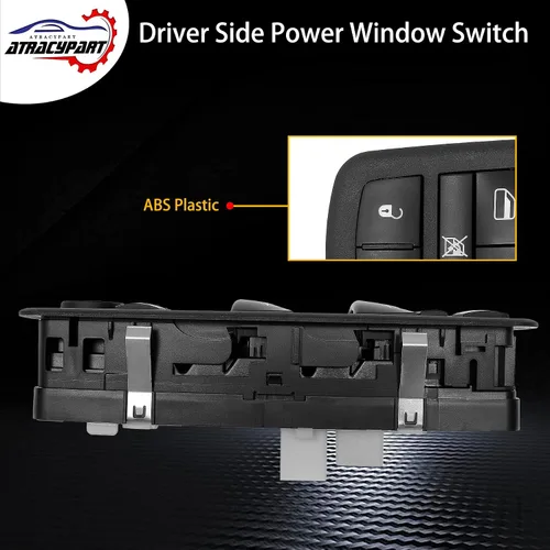 Miniatura 6 de Interruptor maestro de ventanilla eléctrica 3 PINES + 8 PINES Verificación requerida Reemplazo para Dodge Durango 2011 – 2014, Jeep Grand