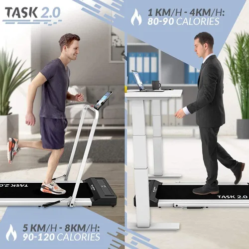 Bluefin Fitness Kick 2.0 | Tarea 2.0 | Innovadora caminadora plegable de alta velocidad | Almohadilla para el hogar | Tecnología de protección de