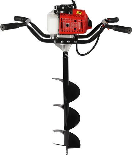 Taladro de tierra de barrena de 2 tiempos y 3 HP de 63 CC con brocas de taladro de 31 pulgadas, 2.2 KW para 2 personas refrigerado por aire para 2