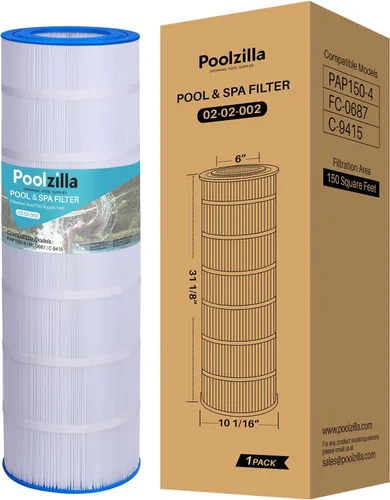 Poolzilla 1 cartucho de repuesto para CC150, CCRP150, PAP150, Unicel C-9415, R173216, 59054300, Filbur FC-0687, 160317, 160355, 160352, Predator