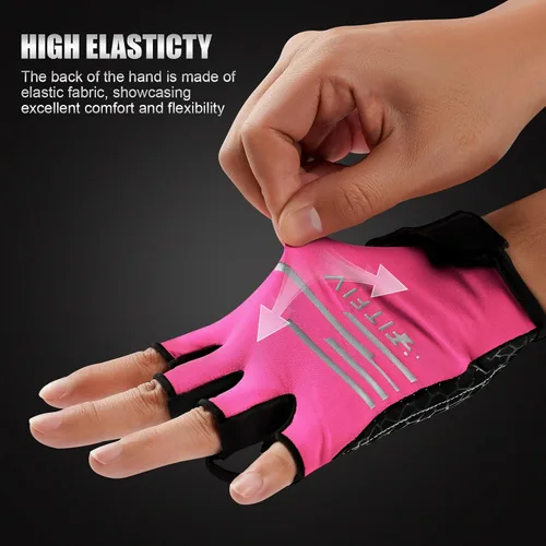Miniatura 2 de Guantes de ciclismo para hombres y mujeres, guantes de ciclismo de medio dedo, guantes de entrenamiento adecuados para deportes al aire libre