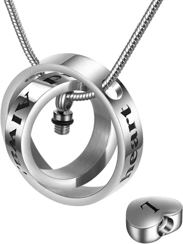 Miniatura 4 de Urn Necklace for Ashes for Women Ring Urn Necklaces Cross Cremation Jewelry Heart Necklace for Ashes Cremation Jewlery for Ashes for Men Memorial
