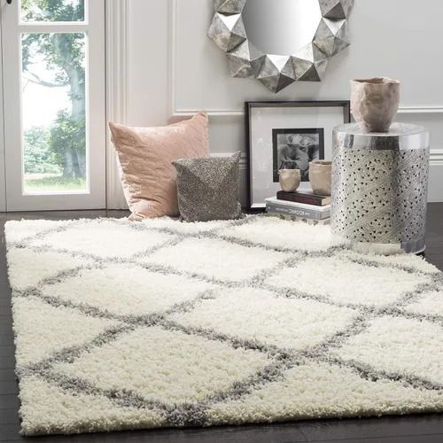 Miniatura 62 de Safavieh - Dallas Shag Collection SGD257A - Alfombra de área con diseño de enrejado de 10 x 14 pies