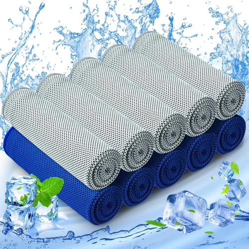 Miniatura 10 de MENOLY Paquete de 120 toallas refrescantes para el cuello, toalla de microfibra suave para entrenamiento, para deportes, gimnasio, yoga, campamento
