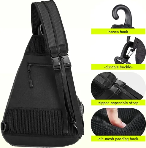 Miniatura 4 de Himal - Bolsa de pickleball ajustable, tenis, bolsa de raqueta, mochila de pickleball con soporte para botella de agua para hombres