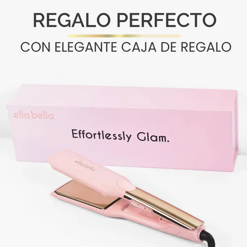 Miniatura 6 de ELLA BELLA® Plancha plana de titanio para alisar el cabello (con infrarrojos) • Plancha profesional para alisar el cabello • Pantalla digital