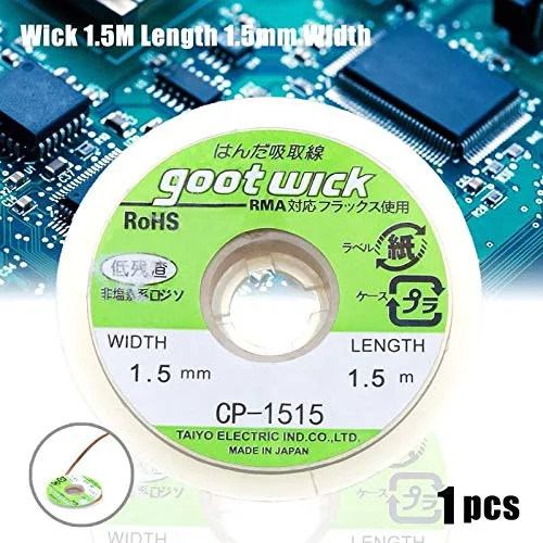 Miniatura 3 de Cable de mecha de cobre trenzado para soldadura CP-1515, 0.059 in, 1 unidad
