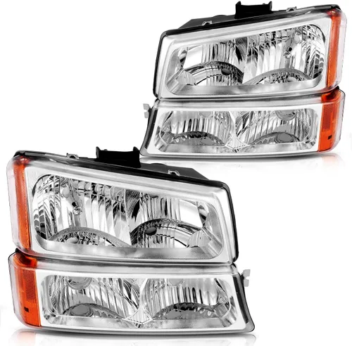 Miniatura 11 de DWVO Conjunto de faros delanteros compatible con Chevy Silverado Avalanche 1500 1500HD 2500 2500HD 3500 Faro 2007 Silverado 1500 2500 3500 Carcasa