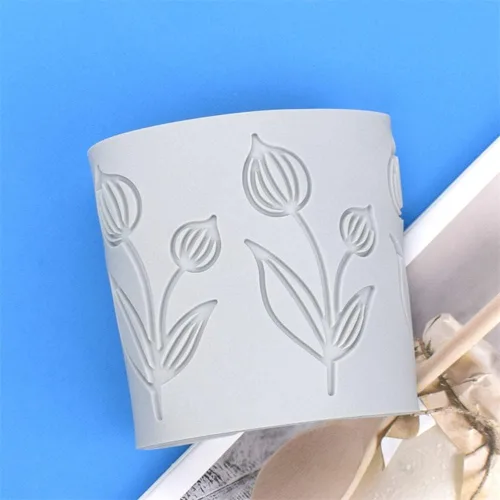 Miniatura 3 de TUKE Molde de silicona de flor de tulipán 3D para hornear fondant de encaje almohadilla de pastel de silicona molde de pastel de fondant moldes