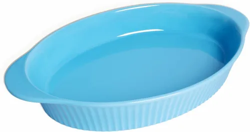 Miniatura 11 de LEETOYI Sartenes ovalados grandes de porcelana para gratinar de 9 x 13 pulgadas, bandeja para hornear para porciones, utensilios para hornear