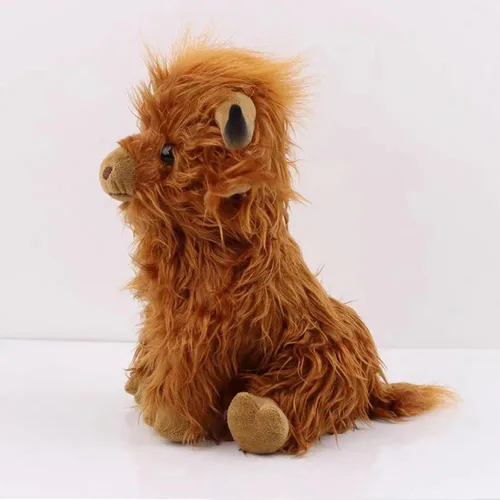 Miniatura 4 de Juguetes de peluche de vaca escocesa de las tierras altas de 11 pulgadas, animales de peluche suaves y tiernos adecuados para decoración del hogar