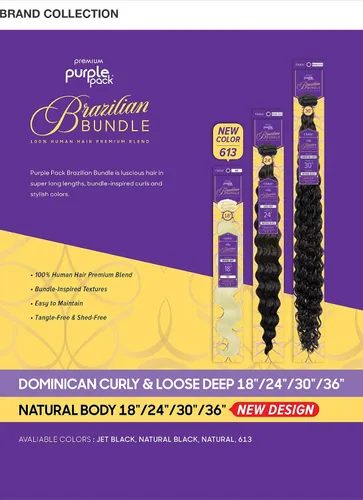 Miniatura 3 de Outre Paquete de mezcla de cabello humano de primera calidad, paquete brasileño de mezcla de cabello natural, cuerpo natural (18-36 pulgadas)