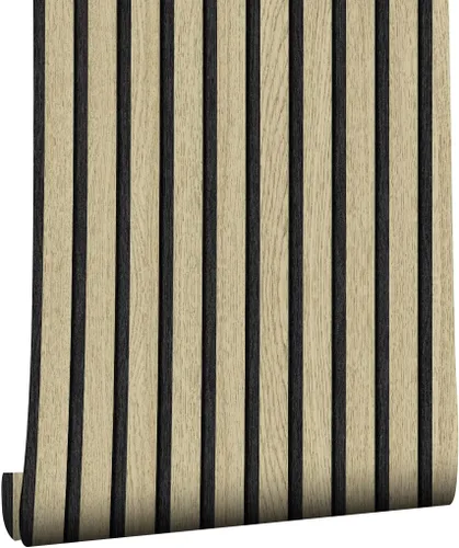 myforHD Papel tapiz despegable y adhesivo de rejilla de madera con rayas, papel tapiz autoadhesivo de madera falsa, papel de contacto de madera,
