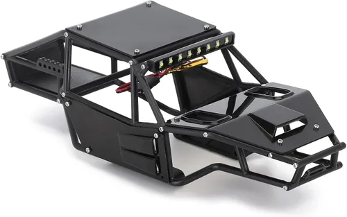 Miniatura 4 de INJORA Kit de Chasis de Caparazón de Cuerpo de Buggy de Nylon Rock Tarantula para Mejora de TRX4M 1/18 RC Crawler (Negro)