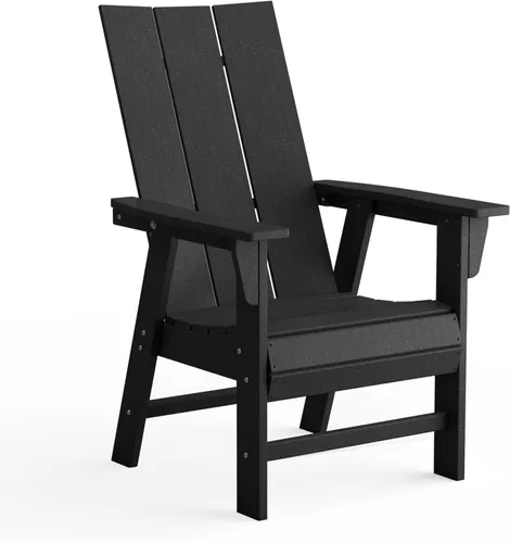 Costaelm Sillas de césped, sillas de porche delantero, HDPE balcón, piscina, silla Adirondack, moderna silla de patio al aire libre, salón de resina