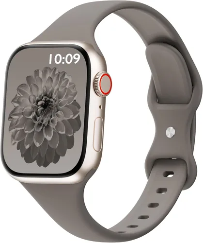 Miniatura 24 de Bandas delgadas de silicona deportivas compatibles con Apple Watch de 38mm 42mm 40mm 44mm 41mm 45mm 46mm 49mm, correa de repuesto delgada y estrecha
