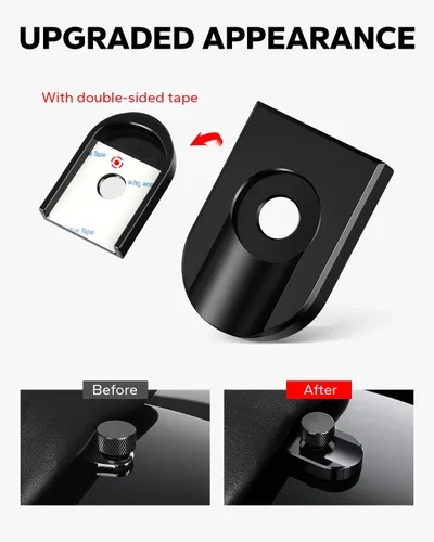Miniatura 4 de Amazicha Cubierta de perilla de montaje de tornillo de aluminio negro compatible con Harley Davidson 1996-2024