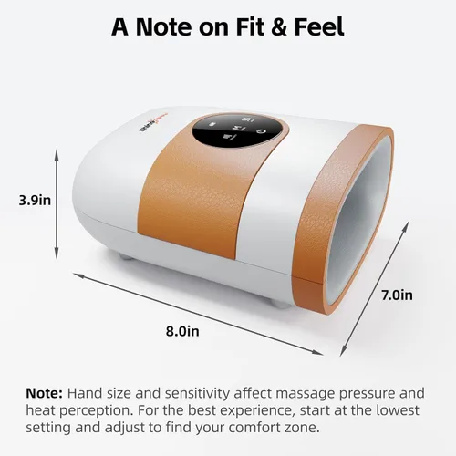 Miniatura 7 de SHINE WELL Masajeador de manos, masajeador de manos inalámbrico con calor y compresión para artritis y túnel carpiano, alivio del dolor muscular