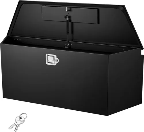 Miniatura 14 de VEVOR Caja de Lengüeta para Remolque, Caja de Herramientas de Placa Diamantada de Aleación de Aluminio, Caja de Herramientas Resistente Tuckbed